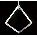 Classy Ornamentals Beveled Diamond Ornament - Starfire Glass